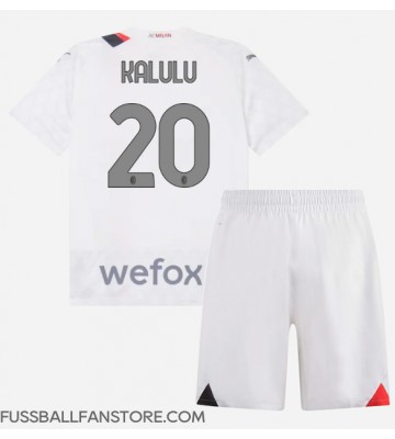 AC Milan Pierre Kalulu #20 Replik Auswärtstrikot Kinder 2023-24 Kurzarm (+ Kurze Hosen)